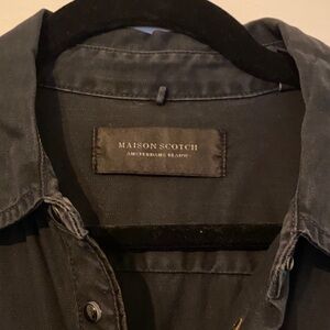 Scotch & Soda Dark Gray Black denim Shirt Jacket
